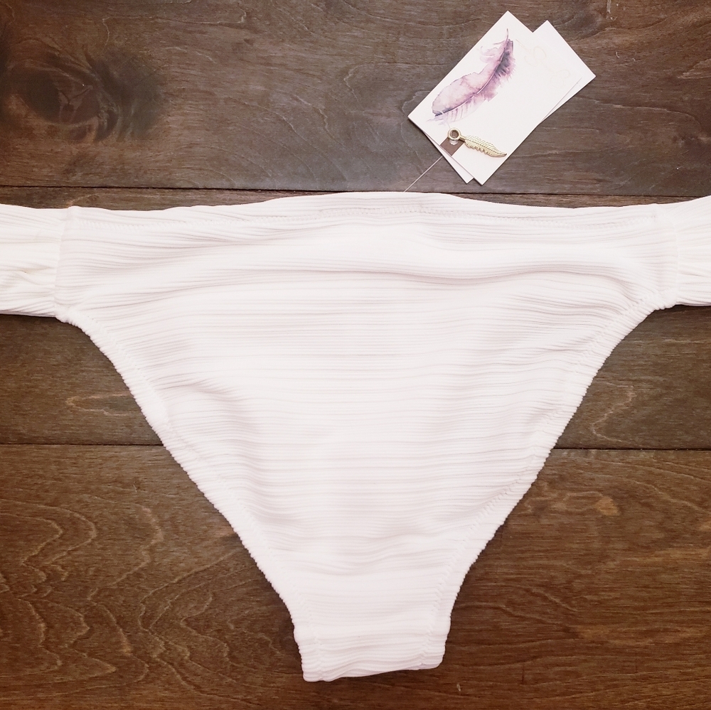 Jessica Simpson White Ribbed Bikini Set - Picture 7 of 9